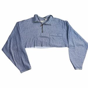 VINTAGE cropped half zip